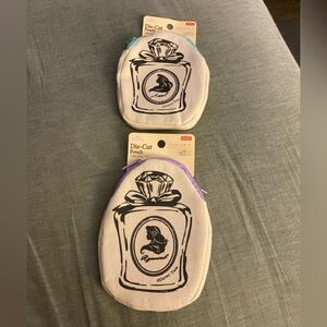 Disney Ariel and Rapunzel Fragrant Bottle Die-Cut Pouch – White with Black Print